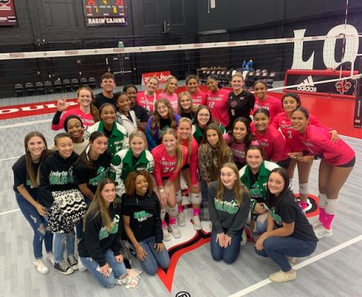 Eunice High Volleyball team at UL Lafayette
