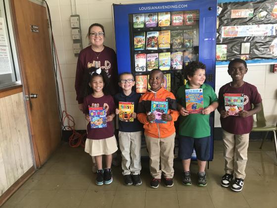Kindergarten and first grade free book drawing winners