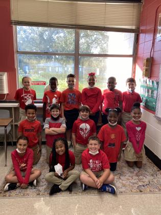 Third graders at East speak out against Drugs during Drug Awareness Week.