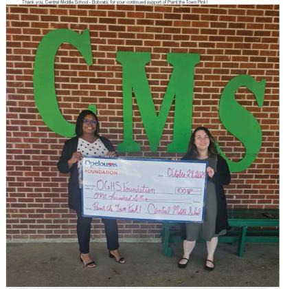 The Opelousas General Foundation is grateful for the incredible amount of support Central Middle School sees throughout our community for Paint the Town Pink every year.