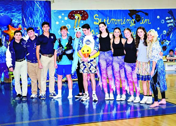 The ACT 22+Club members at St. Edmund High were honored. From left, are, Hunter Prather, Joshua Boudreaux, Copeland Miller, Blake Summerlin, Julia Zaunbrecher, Sam Heinen, Madison Comeau, Anna Fruge, Ellie Manuel, Madelyn McDavid and Isabella Heinen. Not pictured is Reece Fontenot.