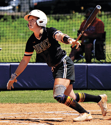 LSU Eunice freshman Payton Prince is shown in action. She is on the National Fastpitch Coaches Association (NFCA) All-American team, (LSUE photo)