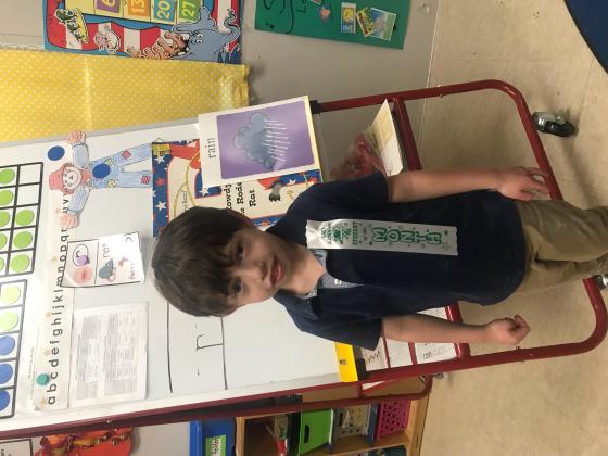 Lucas Huckaby, a kindergarten student at East Elementary, earned Student of the Month for October.