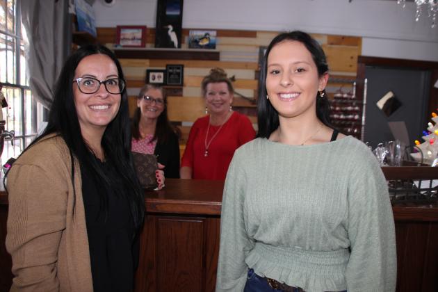 La Legion on Park Avenue had shoppers browsing during Saturday’s Noel event. Left, Ashley Dubroc and Allie Dubroc. In back, from left are Judy Helmer and Susan Vigee.