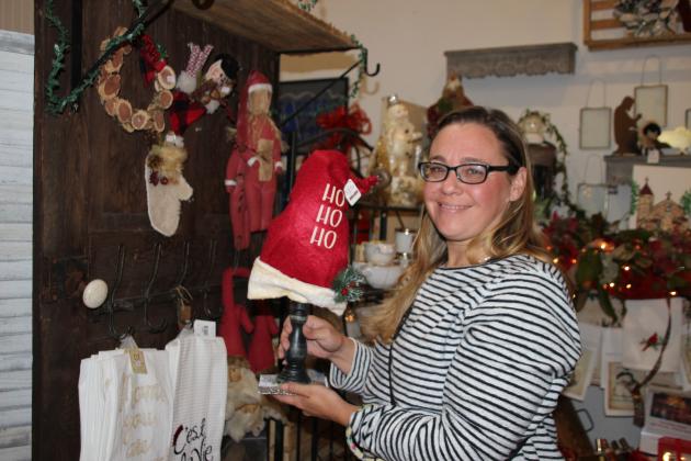 Mandie Johnson of Crowley shops her first Noel on the Prairie Saturday at Beaucoup.