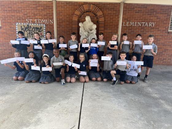 Abby Chapman’s third grade students at St. Edmund Elementary wrote letters to veterans thanking them for their service, for keeping us safe, and protecting our rights. They mailed out their letters hoping to receive a letter back from their veteran. 