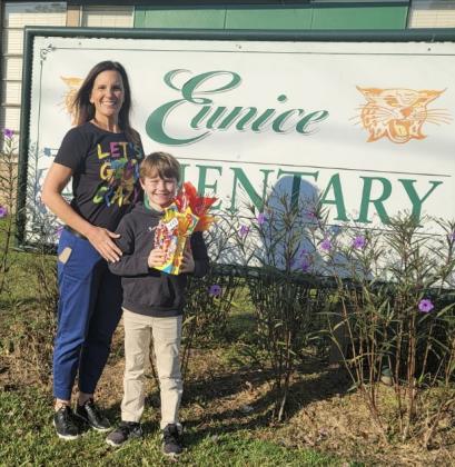 Eunice Elementary School selected Student of The Year. Eastyn Landry, a fourth grader, received the honor.