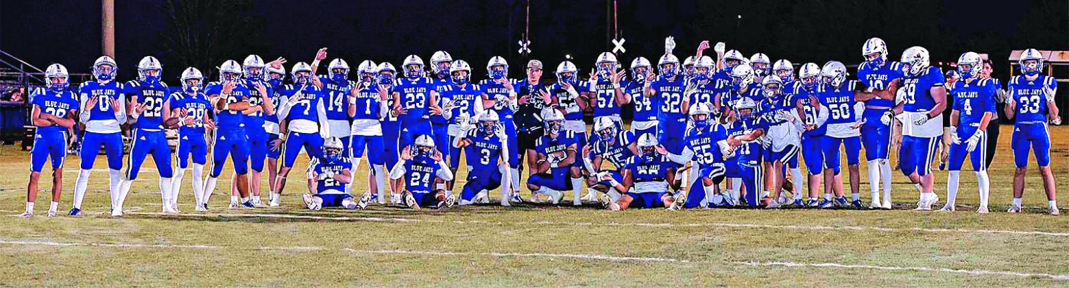 The St. Edmund Blue Jays had reason to celebrate after a 78-37 win over St. Martin’s-Episcopal at home on Friday. The Blue Jays travel to Vermilion Catholic of Abbeville this Friday in a quarter-final contest. (Photo by Dwight Jodon)