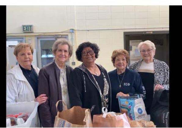 From left, are Dale Ward, Ginger Jernigan, Mary Ann Guillory, food director; Maxine Clause, and Sally Fruge. (Submitted photo)