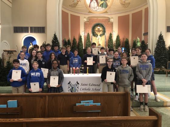 Jr. Beta Club members at St. Edmund