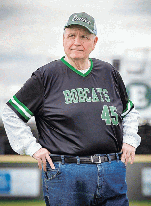 Eunice High School Coach John Burson is shown during a game. Burson died on Monday at the age of 73. (Photo courtesy of the Burson family)