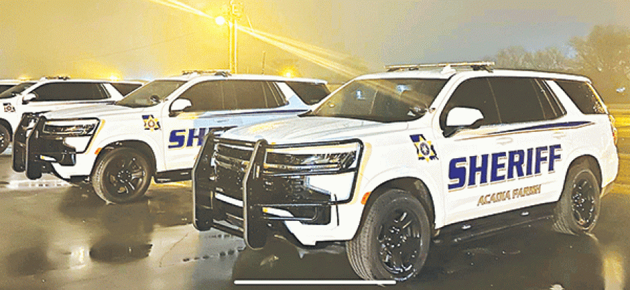 The Acadia Parish Sheriff’s Office recently purchased Chevrolet Tahoes as its new patrol fleet. Sheriff K.P. Gibson said there were a number of factors that went into the change from the Ford Explorers now being used. (Submitted photo)