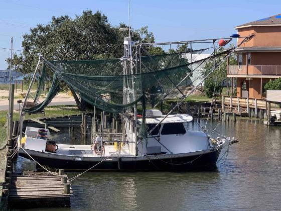Barry Labruzzo’s shrimp boat that he and Justin Smith use for trips of up to five days. (Photo by  Joe Rizzo/LSU Manship School News Service)