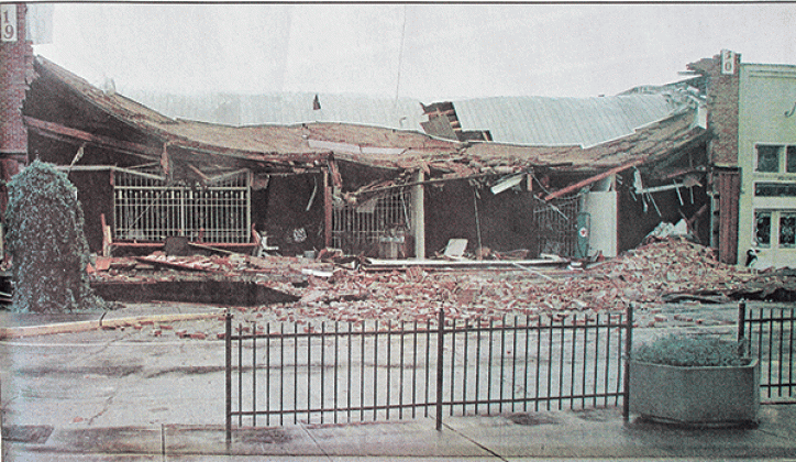 The Manshop was at the same location as Nick’s on 2nd and on Oct. 3, 2002, it was destroyed by Hurricane Lili. There was speculation at the time that the clothing store was hit by a tornado spun off from the Category 1 hurricane. On Saturday, May 25, Nick’s on 2nd was destroyed by a fire. (Eunice News photo)