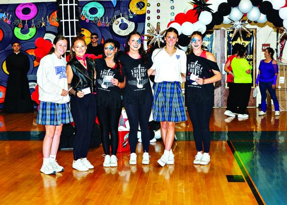 Student Council members at St. Edmund High were honored. From left are Caroline Lavergne, Stella Summerlin, Caroline Heinen, Blair Heinen, Aubrie LeJeune and Laura Kate Miller.