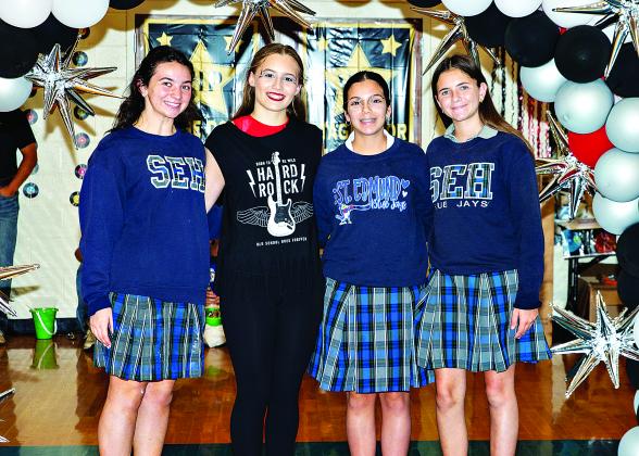Top Blue Jays of the Year are from left Caroline Fontenot, 12th grade;  Reese Fruge, 11th grade; Sadie Spell, 10th grade; and Minnie Stanford, 9th grade.