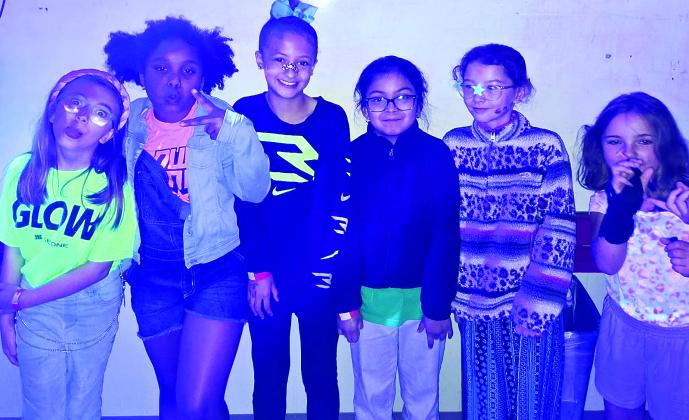 Students at Glendale Elementary enjoy a Glow Party