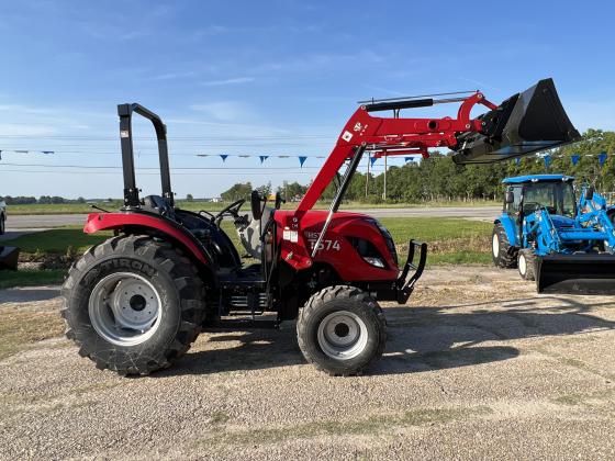 During the morning hours of April 21, an older Hispanic male with an amputated leg and a younger Hispanic male arrived at the Iron Horse Tractor Sales at 4079 Highway 190 in Eunice to purchase a red TYM T574 HST tractor and attachment, valued at $34,094. (Crime Stoppers photo)