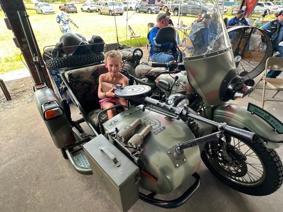 Kid on motorcycle