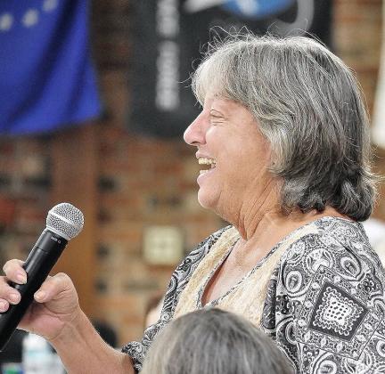 Woman telling joke