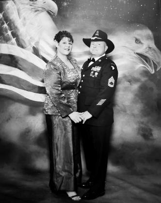 Deputy Cain with his wife, Hope, at a military ball.