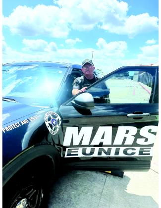 Deputy George Cain with in his Eunice City Marshal’s unit