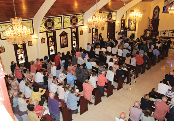 This year marks the 63rd anniversary of the death of Charlene Richard, the “Little Cajun Saint,” and the anniversary mass was Aug. 11 at St. Edward Catholic Church in Richard. Prior to the mass, a rosary was recited, and both the rosary and mass were broadcast on the Diocese of Lafayette live stream. (Photo by Claudette Olivier/The Church Point News)