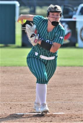 EHS pitcher Caroline Vienne (Photo by Tom Dodge)