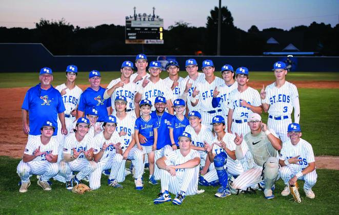 St. Edmund Blue Jays pictured after their victory over Sacred Heart. (Photo by Dwight Jodon)