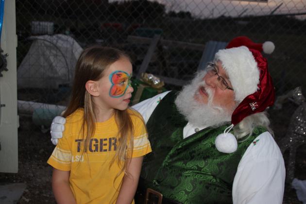 Ellie Lyons and Santa