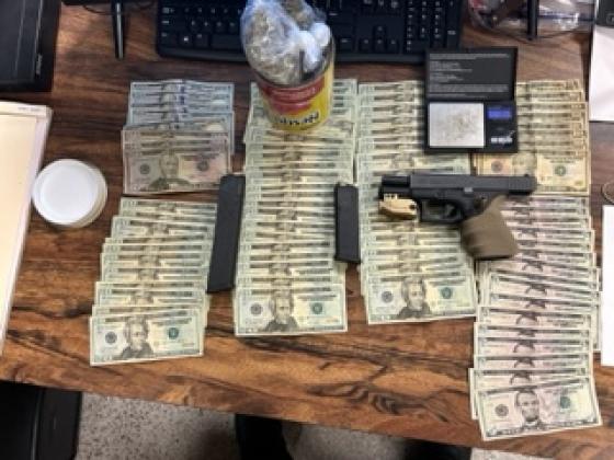 Evidence seized in Eunice Police traffic stop. (Photo courtesy of Eunice Police)