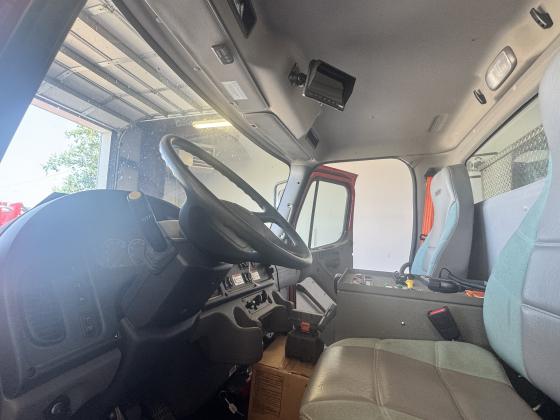 Inside of a fire engine