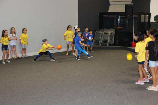 Recreational ball activity game at New Hope Fellowship's Vacation Bible School