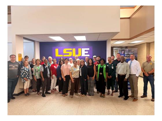Leaders and volunteers from Keep Louisiana Beautiful affiliates across the state gathered in Eunice on June 10 for the organization’s final regional meeting of the year, hosted by Keep Eunice Beautiful at Louisiana State University Eunice. The meeting brought together approximately 30 attendees representing 10 affiliates from nine Louisiana parishes. Representatives traveled from Grambling, Greater Lake Charles, Lafayette, St. Charles Parish, SOWELA, Alexandria, Bossier Parish Community College, Abbeville,