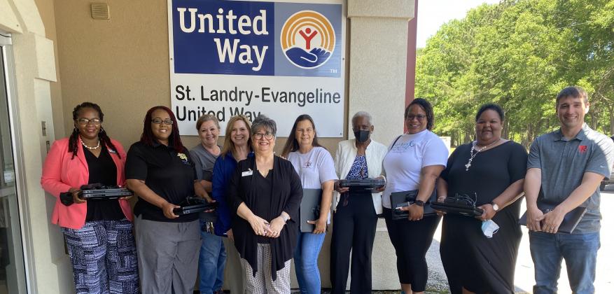 Area non-profits are a little more equipped with the necessary tools to operate their programs thanks to the generosity of Schlumberger’s Sustainability Program and St. Landry-Evangeline United Way.