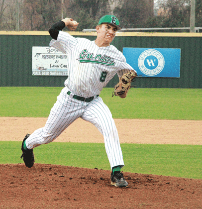 By Rhett Manuel Sports Editor The Eunice Bobcats baseball team opened District 3-4A play on the right foot, defeating DeRidder 3-1 and 9-1 in a home-and-home series before dropping a 15-11 thriller to Pine Prairie. With the district success, the Bobcats sit at 10-7 overall and 2-0 in District 3-4A play. Bobcats 3, DeRidder 1 Starting pitcher Aiden Lejeune was once again a force for the Bobcats, going all seven innings and allowing only six hits and no walks. He struck out three. The Bobcats opened scoring i