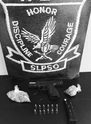 Narcotics and weapons confiscated from Samuel Fontenot