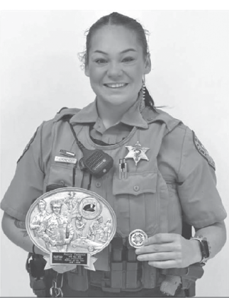 Deputy Rayvin Chenevert was awarded “Officer of the Year” from the Doucet-Aucoin Post # 8971 in Eunice. (Submitted photo)