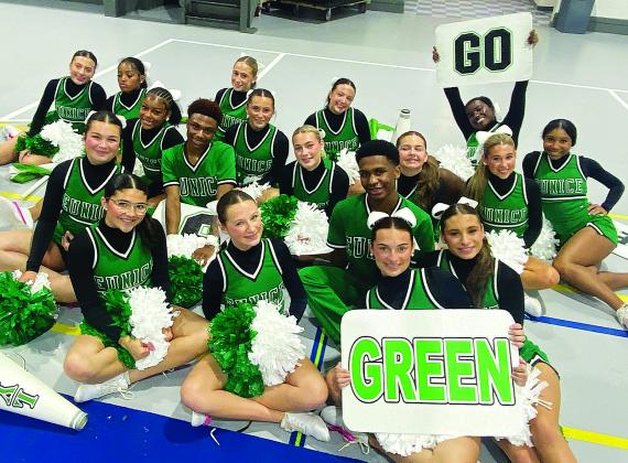 The Eunice High School Cheer Team proudly represented their school this week at the SCA Cheer Camp held at McNeese State University, and they didn’t’ come home empty handed.  Cheer sponsor Jamie Thibodeaux reported that her squad received a lot of positive attention at the three-day camp and even returned home with some hardware to prove it.