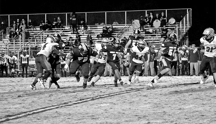 Church Point Bears in action against the Knights. Photo by Chuck Sexton.