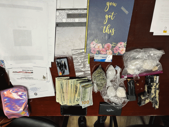 Items seized in the arrest of Precious Delana Ledet,  of 100 block of Chachere Road, Church Point. (Eunice Police photo)