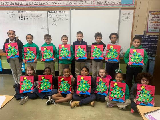 East Third Graders Create Christmas Paintings Eunice News