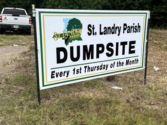 First Thursday of each month Dumpsite available.
