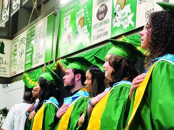 Pledge of Allegiance during EHS Graduation ceremony