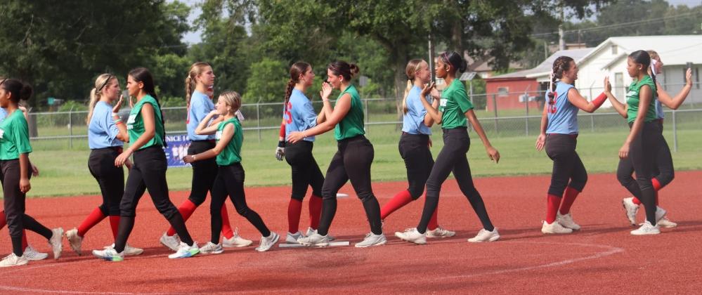 Softball teams after game