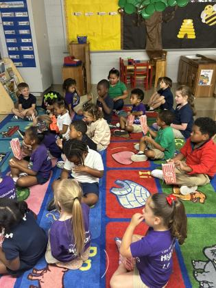Students at Highland Early Learning Center at End of the Year Field Day