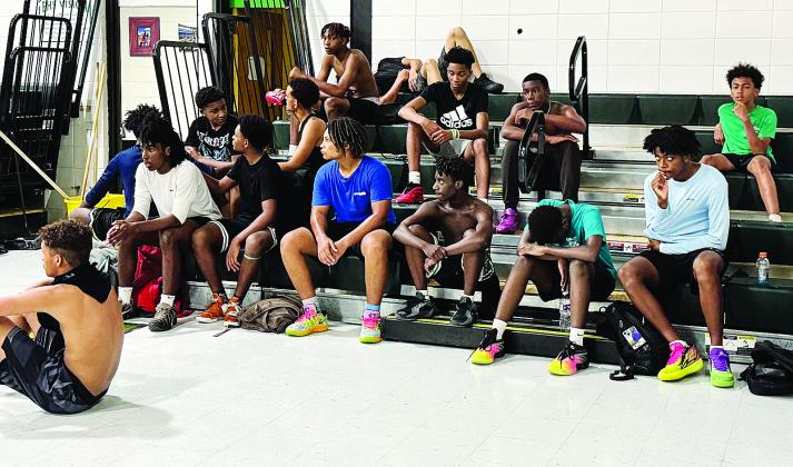The latest version of the Eunice High School Battling Bobcats saw the basketball court for the first Monday during the start of summer conditioning. Some of them also saw the bottom of the trash can due to a little nausea, as the fast-paced practice set the tone for a season that will only be successful if it’s first earned.  “We’ve got to be better than we were last year,” Head Coach Craig Green yelled at the young men as they shuffled through defensive footwork before sprinting across the court. Get back