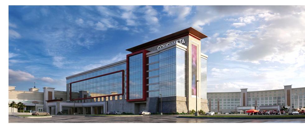 Kinder — Coushatta Casino Resort, Louisiana’s largest casino resort, today celebrated the grand opening of Legacy Tower, a major expansion milestone that adds 204 guest rooms, including 100 luxury suites, and brings the resort’s total inventory to more than 1,000 rooms. The Legacy Tower elevates the guest arrival experience and marks a major investment in the future of the Coushatta Tribe of Louisiana.