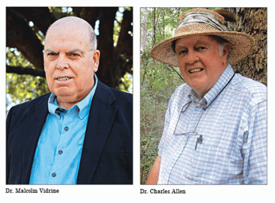 Former LSUE biology professors Malcolm Vidrine and Charles Allen are to receive the James Williams Rivers Prize in Louisiana Studies in April.