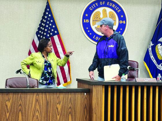 Mayor Scott Fontenot and Council Woman Germaine Simpson